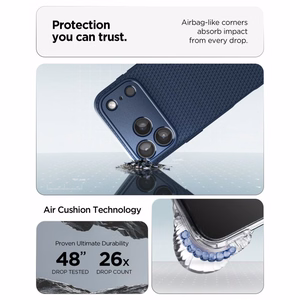 Spigen Liquid Air suojakuori mallille iPhone 18 Pro / 17 Pro – väri: tummansininen