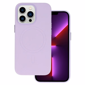 MagSafe nahkainen Suojakuori iPhone 15 Plus violetti