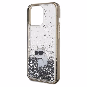 KARL LAGERFELD KLHCP13XLKCNSK Liquid Glitter C -suojakuori iPhone 13 Pro Maxille - läpinäkyvä