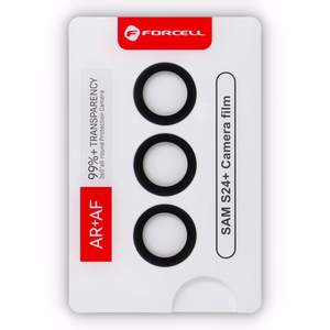 Tempered Glass Camera Lens for Samsung S24 PLUS Forcell Premium black