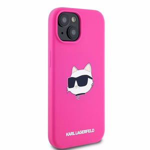 Karl Lagerfeld Silicone Choupette Head MagSafe silikoninen suojakuori iPhone 15 Plus / 14 Plus:lle - vaaleanpunainen