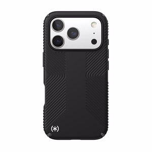 Speck Presidio2 Grip MagSafe suojakuori iPhone 17 Pro -laitteelle, Black / Slate Grey -värinen