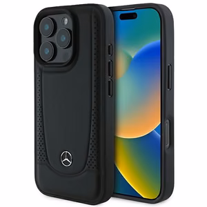 Mercedes Nahkainen Urban Suojakuori iPhone 16 Pro Max:lle - Musta