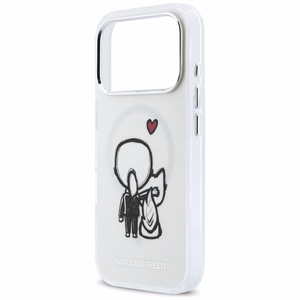 Karl Lagerfeld Karl & Choupette Back MagSafe Suojakuori iPhone 17 Prolle - Läpinäkyvä