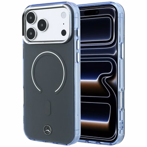 Mercedes Double Layer Iconic Logo -suojakuori laitteelle iPhone 18 Pro Max / 17 Pro Max, MagSafe-yhteensopiva – tummanharmaa