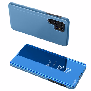 Clear View suojakuori Samsung S24 Ultralle läpällä - sininen