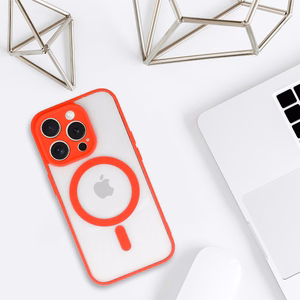 Acrylic Color Magsafe Case for Iphone 15 red