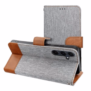Läppäsuojakuori Samsung S25 PLUS -lle Jeans Book harmaa