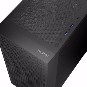 Logic Dart Pro MIDI – Midi Tower computer case with USB-C, black (AT-DART-PRO-0000-10)