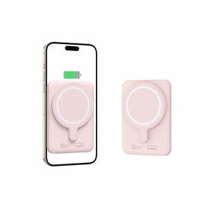 Tech-Protect LifeMag PB10 Powerbank MagSafe 5000mAh 15W USB-C-portilla - vaaleanpunainen + USB-C-kaapeli