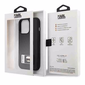 Karl Lagerfeld Ikonik Patch kotelo iPhone 13 Pro / iPhone 13 - musta