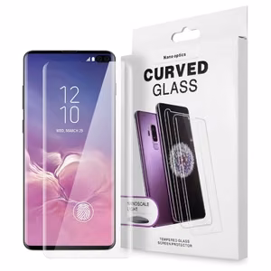 Nano Optics 5D UV-liima karkaistu lasi Samsung S10 Plus kaareva läpinäkyvä