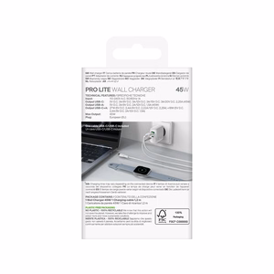 Puro Daily Prolite 45W USB-C USB-A Power Delivery laturi USB-C kaapelilla - Valkoinen