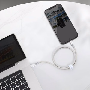 Baseus High Density Braided USB-C - Lightning kaapeli PD 20W 1 m (valkoinen) CATLGD-02