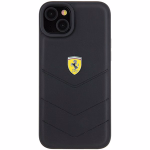 Ferrari FEHCP15MRDUK iPhone 15 Plus 6.7 musta/musta kovakuori Quilted Metal Logo