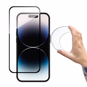 Wozinsky Full Cover Flexi Nano Glass -karkaistu lasi iPhone 14 Pro -puhelimelle, joustava, musta kehys