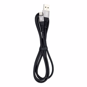 Kaapeli USB A - Lightning Blue Star 2,4A punoskaapeli 1,2 m TFK-DC-003 musta
