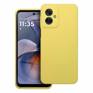 Silikoninen suojakuori Motorola G55 5G:lle 2mm keltainen
