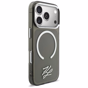 Karl Lagerfeld IML KL Script Logo MagSafe Suojakuori iPhone 17 Prolle - Musta