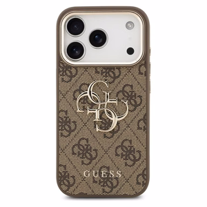 Guess 4G Big 4G Classic Logo -suojakuori iPhone 17 Pro - ruskea ja kulta