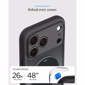 Spigen Ultra Hybrid MagSafe -suojakuori iPhone 17 Pro Max / 18 Pro Max -malleille, klassisen musta