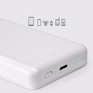 Powerbank SBS TEBB5000MAG1CW 5000 mAh USB-C, MagSafe-yhteensopiva - valkoinen