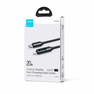 Joyroom Prism Series A16 Lightning / USB-C PD 20W kaapeli 1.2m - musta