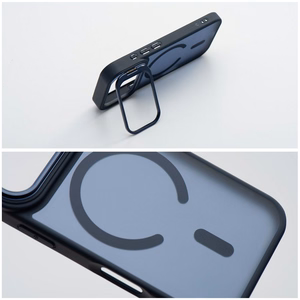 Case for iPhone 17 Pro Max / 18 Pro Max Forcell F-Protect Shadow Stand Premium compatible with MagSafe navy blue