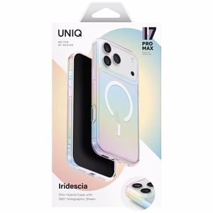 Uniq Iridescia Suojakuori iPhone 17 Pro Max:lle Magclick Charging - moniväri