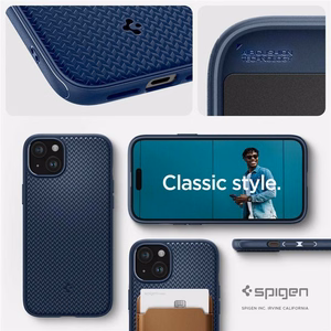 Spigen Mag Armor Suojakuori MagSafella iPhone 15 Plus:lle - Sininen