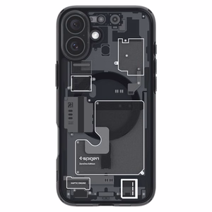 Spigen Ultra Hybrid MagSafe Zero One iPhone 16 - tummanharmaa