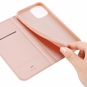 Dux Ducis Skin Pro Kirjahylly tyyppinen kotelo iPhone 13 Pro vaaleanpunainen
