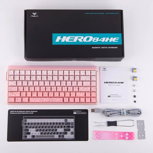 HERO84 HE PINK+Gradient+Contour Dragon King RGB AULA gasket näppäimistö
