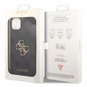 Guess 4G Big Metal Logo kotelo iPhone 15 - harmaa