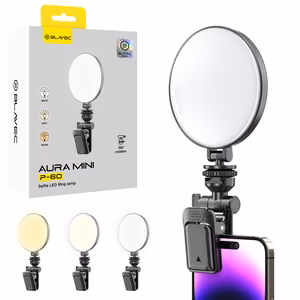 Blavec Selfie Ring lamp Aura Mini LED P-60 clip (LPP60-KLB) black