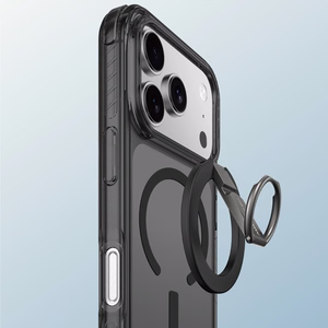 AmazingThing Titan Pro Grip Ring Set Suojakuori iPhone 17 Pro Max:lle MagSafe-yhteensopiva - musta