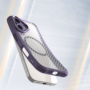 Leading Series MagSafe Silikoninen Suojakuori iPhone 16 Plus:lle - Violetti