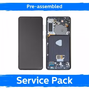 LCD-näyttö, yhteensopiva Samsung G996 S21 Plus kanssa, kehyksellä / Phantom Black / (esikoottu Service Pack)