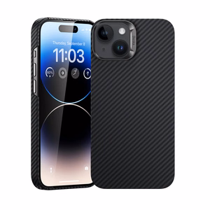 Benks Magnetic Armor Air Kevlar Suojakuori Metal Frame 600D iPhone 15 Plus:lle musta