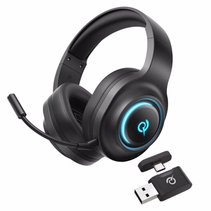 QCY Heroad V200 Tri-Mode Gaming-Kuulokkeet 7.1 Äänellä, 240h Akulla ja Irrotettavalla Mikrofonilla - Musta