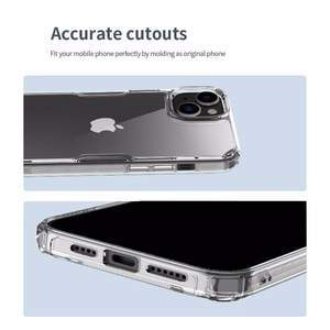 Nillkin Nature Pro TPU Suojakuori iPhone 15 Plus:lle läpinäkyvä sininen