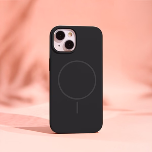 Silikoninen ohut magneettinen suojakuori iPhone 17 Pro Max 6,9 musta