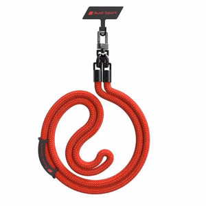 Audi universaali puhelinhihna 120cm 10mm crossbody punainen AUS-CBL10-RSQ/D1-RD
