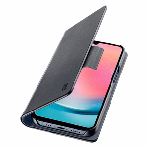 Cellularline Book Case folio-suojakuori Samsung Galaxy A25 5G -laitteelle, musta
