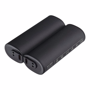 Ulkoinen akku Veger W0587 2,4A 2 kpl 2 x 5000 mAh käsilämmittimellä musta ja hopeinen