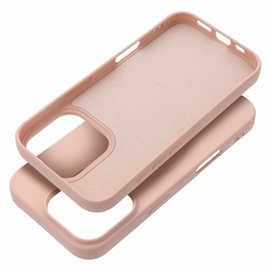 Silikoninen Mag Cover iPhone 16 PRO:lle yhteensopiva MagSafen kanssa (iso reikä) vaaleanpunainen
