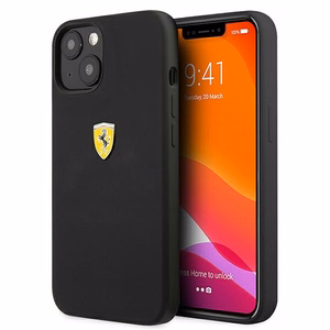Ferrari FESSIHCP13SBK iPhone 13 mini 5.4" musta/musta kovakotelo Silikoni