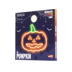 Neon PLEXI LED PUMPKIN WITH STEM oranssi vihreä NNE13 Neolia