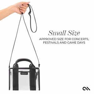 Case-Mate Micro Tote Bag vettä hylkivä olkalaukku, Midnight Black / Clear