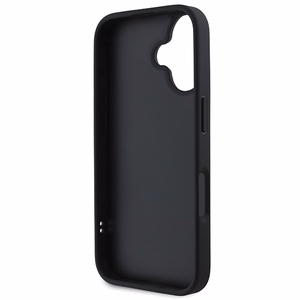 DKNY Quilted Stack Logo iPhone 16:lle Suojakuori - Musta